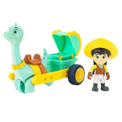 Image de Dino Ranch DNR0011 Min and Clovers Voiture de doctorat, véhicule avec Figurine, Jouet à partir 3 Ans