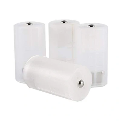 Image de Zerone 4pcs AA à D Taille Cellule Batterie Conversion Adaptateur Titulaire Changeur Convertisseur Étuis Boîte Blanc