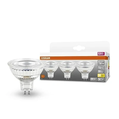 Image de Osram LED Star MR16 12 V, lampes de réflecteur Niedervolt avec socket rétrofit, 2700 Kelvin, 50 watts Remplacement, 621 Lumen, Gu53, verre en plomb, 6 pack