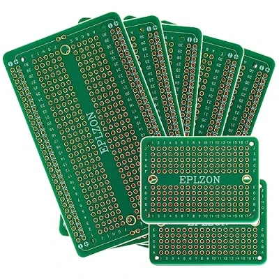 Image de EPLZON PCB Prototype Board Carte de prototypage Breadboard soudable Protoboard Circuit Imprimé Double Faces pour les projets bricolage électronique compatibles avec arduino(Verte)