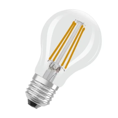 Image de OSRAM LED Superstar Classic A 75 en forme d&#039;ampouclassique, corps verre transparent, 5 W, 1055 lm,E27, 2700 K pour lumière blanc chaud, EEK A, diamètre 60 mm.