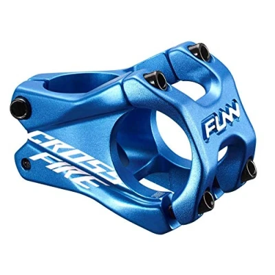 Image de FUNN Crossfire Potence VTT avec Collier de Guidon 31,8 mm Vélo en Alliage Durable et Léger pour Montagne BMX, Longueur 35 (Bleu)