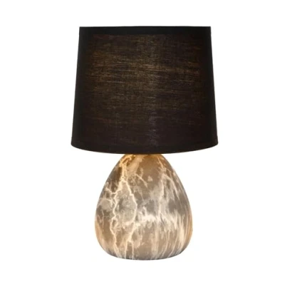 Image de LUCIDE Marmo Lampe de table Ø 16 cm 1xE14 Noir