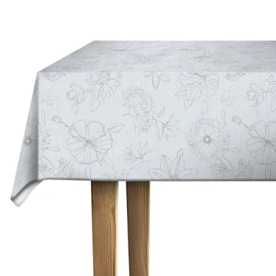 Image de d c fix nappe de table toile cirée Manhattan Palmas nature anti tache en plastique PVC linge enduite pour intérieur et extérieur 130 cm x 160 rectangulaire