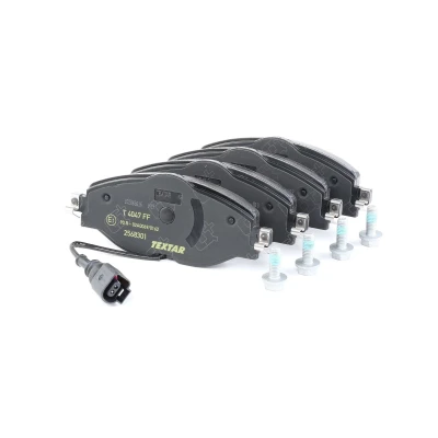 Image de TEXTAR 2568301 Jeu de plaquettes frein contact signal d&#039;usure inclus avec vis d&#039;étrier AUDI: A3 Sportback, Q3, Berline
