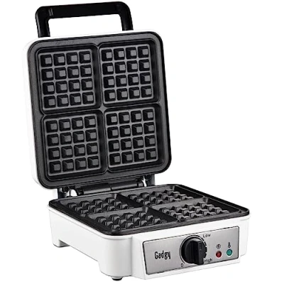 Image de Gaufrier Professionnel Gaufres Appareil 1200 Watts Chaleur rapide et stable, Facile à ranger Coiffe réglable Gauffre Pour 2 Gaufriers Par Gadgy