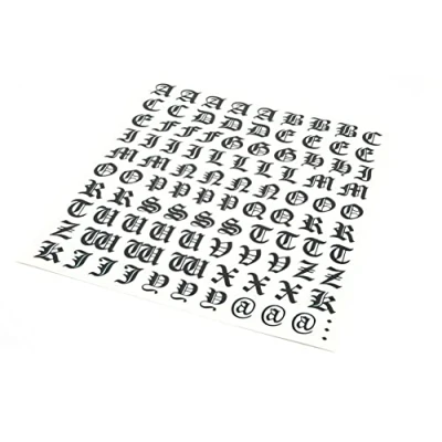Image de Quattroerre Kit Lettres Adhésives Gothique, Noir