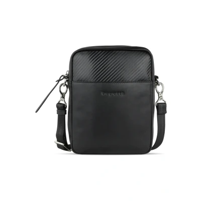 Image de bugatti Comet petit sac à bandoulière unisexe, cuir, messager, noir