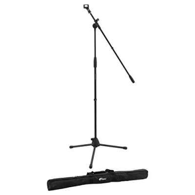 Image de World Rhythm Boom Support de microphone et clip micro réglable en hauteur avec trépied sac transport WR 502