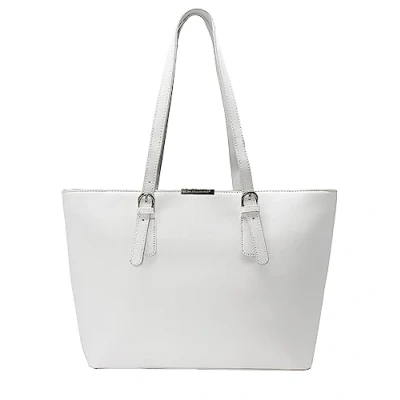 Image de David Jones Sac à Main Shopping Femme Grand Format Cours Lycée Fille Cabas Fourre Tout Porté Epaule Cuir PU Anse Longue Shopper Grande Capacité A4 Etudiante Travail Blanc