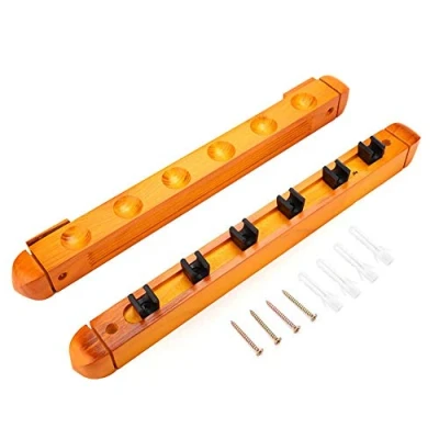 Image de Tbest Accroche Queue De Billard Mural Bois,Accroche Bois,Billar,Porte Au Sol,Snooker Cue Rack,Billard en Bois Pole Support Monté Mu