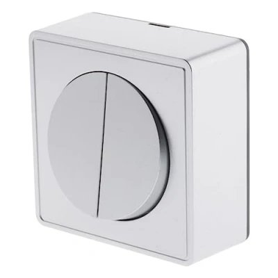 Image de Interrupteur double complet va et vient 10A en saillie silver gamme Vulco Zenitech