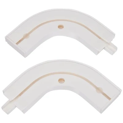 Image de GARDINIA Arc Rond GE1 avec Queue Blanche 13,5/13,5 cm, 1 Paire, Plastique, Blanc