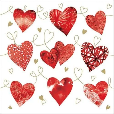 Image de Ambiente 20 Serviettes Papier DIX C URS Amour 33CM
