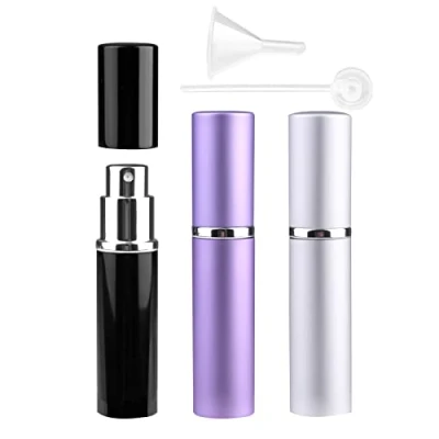 Image de Zingso Lot de 3 mini flacons vaporisateurs parfum voyage rechargeables 6 ml avec entonnoir et outil diffuseur