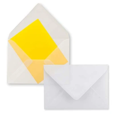 Image de Mini enveloppes FarbenFroh by Gustav Neuser Dimensions : 5,2 x 7,6 cm Avec colle à humidifier Pour cartes de vœux et cadeaux 25 Umschläge 48 Transparent