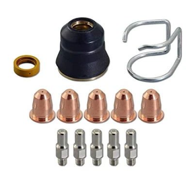 Image de RIVERWELD 13pcs Torche Découpeur Plasma S25 S45 Accessoire Kit PR0110 Electrodes PD0116 08 Buse Guide de l&#039;entretoise Bouchon Retenue Diffuseur Gaz CV0010