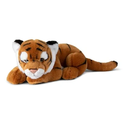 Image de WWF Plüschtier Tiger liegend (30cm), realistisch gestaltetes Plüschtier, Super weiches, lebensecht zum Knuddeln und Liebhaben, Handwäsche möglich