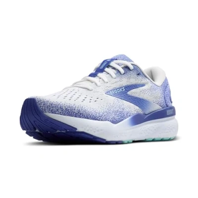 Image de Brooks Ghost 16 Chaussures de running sur route, Femme, Taille: 41, White amparo blue limpet shell Textile
