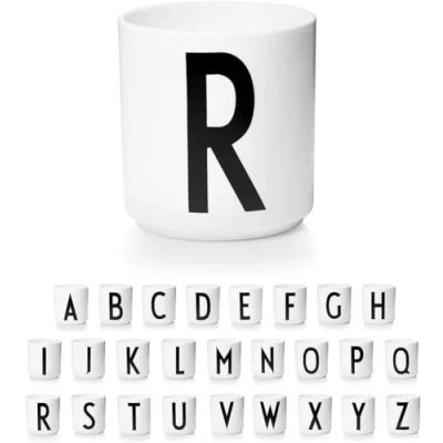 Image de Design Letters Tasse a Cafe (A Z) Cadeau Noel Homme, Femme Idéal pour Decoration Noel, Table Porcelaine Mug avec Initiale Cappuccino à thé, 250 Ml