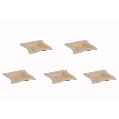 Image de Décopatch AC768Cpack Un Lot de 5 supports en papier brun mâché 19x19x3 cm, plateau