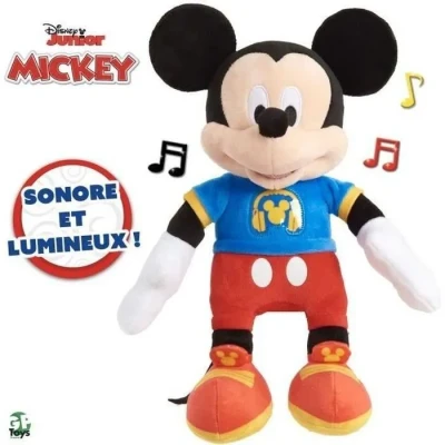 Image de Disney Mickey, Peluche Musicale, avec Fonctions Sonores et Lumineuses, 30 cm, Jouet pour Enfants dès 3 Ans, GIOCHI PREZIOSI, MCC13