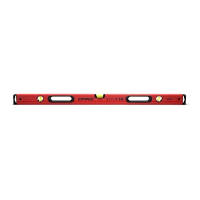 Image de PRO800 Niveau À Bulle 100cm avec Profil Ergonomique ERS+ (Easy Reading System) Précision de 0,5 mm/m a précis embouts Antichocs Couleur Rouge