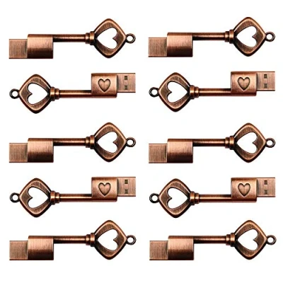 Image de A Plus+ Lot de 10 Clé USB Cadeau 32 Go 2.0 Mémoire Stick Flash Drive en Forme Mariage