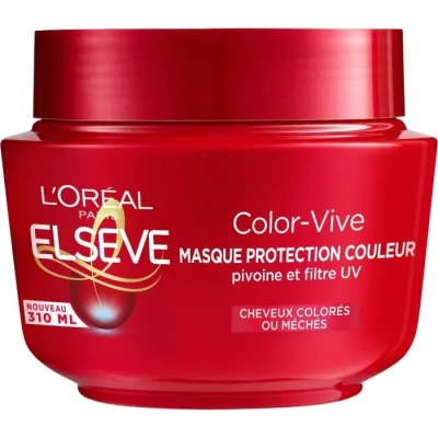 Image de L&#039;Oréal Paris Elseve Color Vive Masque Protection Couleur Enrichi en Pivoine/Filtre UV pour Cheveux Colorés/Méchés 1 Unité