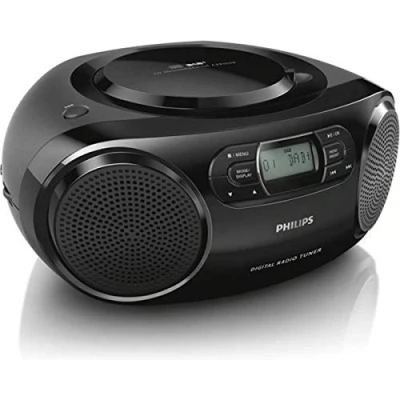 Image de Radio Portable Philips Audio AZB500/12 Dab (Dab+/UKW, Dynamic Bass Boost, Lecture CD, Fonction Shuffle/répétition, entrée 3,5 mm) Noir
