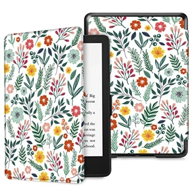Image de FINTIE Étui pour Kindle Paperwhite 6,8&quot; (11e génération, 2021) et Signature Edition, Coque Fine Léger, Housse Fermeture Magnétique Réveil/Veille Automatique, Spring Bloom