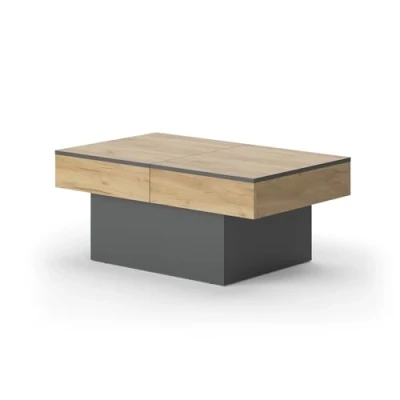 Image de Vicco Table Basse Boto, Anthracite/chêne doré, 95 x 40 cm Extensible