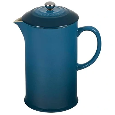 Image de Le Creuset Cafetière avec Piston en Inox, 1L, Céramique, Deep Teal, 60706086420003