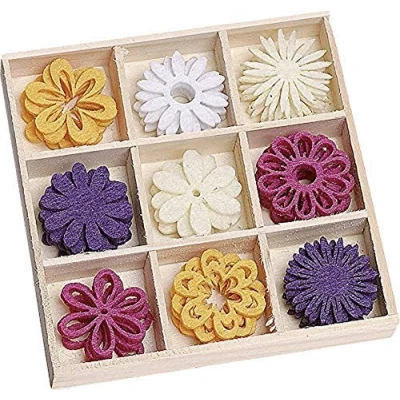 Image de Knorr Prandell 22 mm Fantaisie Fleurs Boîte en Bois avec décorations de Noël Feutre Multicolore