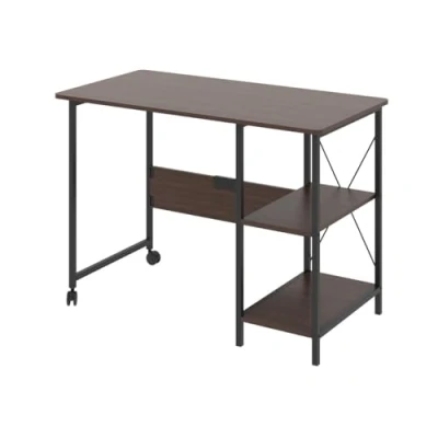 Image de Maclean MC 411 B loft Bureau Pliant Dimensions 107x45x75cm Max 150 kg avec Plateau Couleur Noyer foncé
