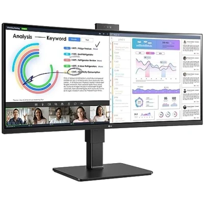 Image de LG 34BQ77QC B écran plat de PC 86,4 cm (34 ) 3440 x 1440 pixels UltraWide Dual Quad HD LCD Noir Neuf