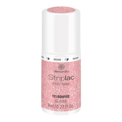 Image de alessandro Striplac Peel or Soak VEGAN Bonfire Vernis à ongles LED rose Pour des parfaits en 15 minutes 8 ml