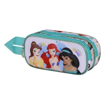 Image de Disney Princesses Rainbows Trousse 3D Double, Multicolore, 22 x 10 cm