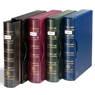 Image de Leuchtturm, Grande Classic Signum, Album (4 anneaux) sans contenu, incl. boîte de protection Bleu dim: 295x335x70 mm. par pc.