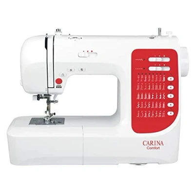 Image de Carina Comfort Machine à Coudre informatisée pour débutants et avancés avec écran Multifonctions, 40 programmes de Points, Bras Libre, lumière Couture LED