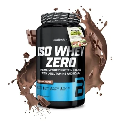 Image de BioTechUSA Iso Whey Zero Premium Protein Isolate Grass Fed Enzyme Free Sugar and Gluten free, 908 g, Chocolat