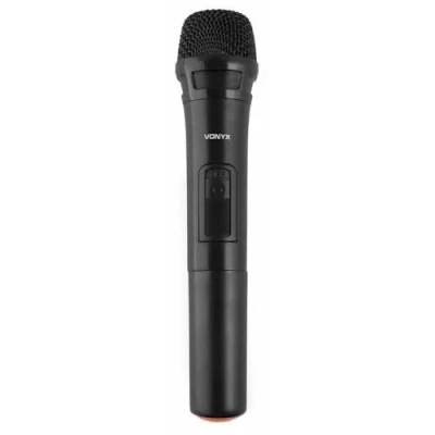 Image de Vonyx HH12 Microphone Main UHF Fréquence 864.500 MHz, Interrupteur Marche/Arrêt, Destiné aux Systèmes UHF, Idéal pour Présentations, Conférences et Chant