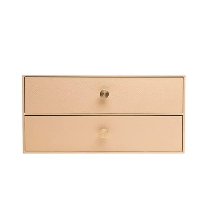 Image de Exacompta Réf. 30602E Module de rangement à 2 tiroirs Office By Me En carton recyclé Pour document A4+, Dimensions : Profondeur 17x largeur 35,5 x Hauteur 27cm Coloris Beige