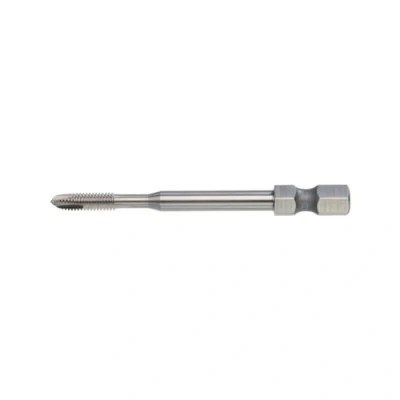 Image de Völkel HexDrive Taraud mécanique (emmanchement hexagonal) 1/4&quot; Bit HSS E M3 M12 DIN371/376 Forme B &amp; C Filetage métrique Trou traversant Foret en acier inoxydable