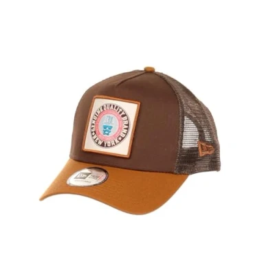Image de New Era York Best Choice Patch Brown A Frame Adjustable Trucker Cap One Size