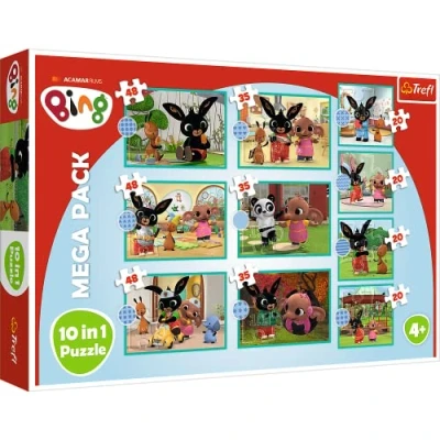 Image de Trefl 1, 10, 20 à 48 Eléments Puzzle avec Les Héros de Conte Fée, Différents Niveaux Difficulté, Divertissement, pour Enfants partir 4 Ans, 90393, Qu&#039;est ce Que Fait Bing
