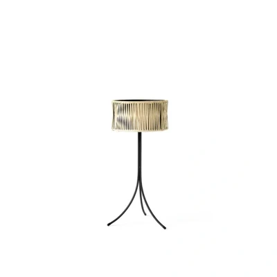 Image de Audo Copenhagen Jardinière Umanoff planter rotin acier h69 cm Ø36,5