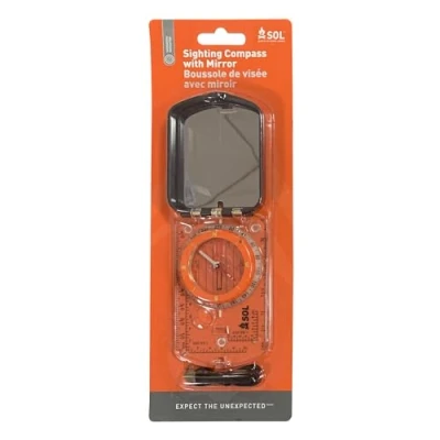 Image de Sol® Boussole de visée et Miroir, Lunette tournante, grossissante, déclinaison réglable, clinomètre, randonnée, Chasse, Cyclisme, Chemin, Exploration, géologie, équipes Sauvetage