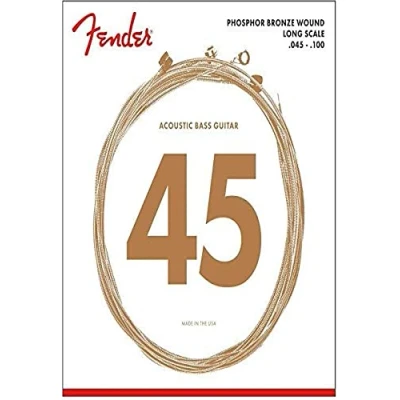 Image de Fender 8060 Jeu de cordes pour basse acoustique (045/100) 34&quot; Long Scale Bronze Phosphoreux