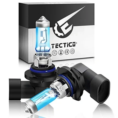 Image de TECTICO HB4 9006 Halogène Ampoules phare 55w 12v Blanc chaud,130% plus de luminosité,Feux Croisement/Feux Route Remplacement voiture, 2 pièces